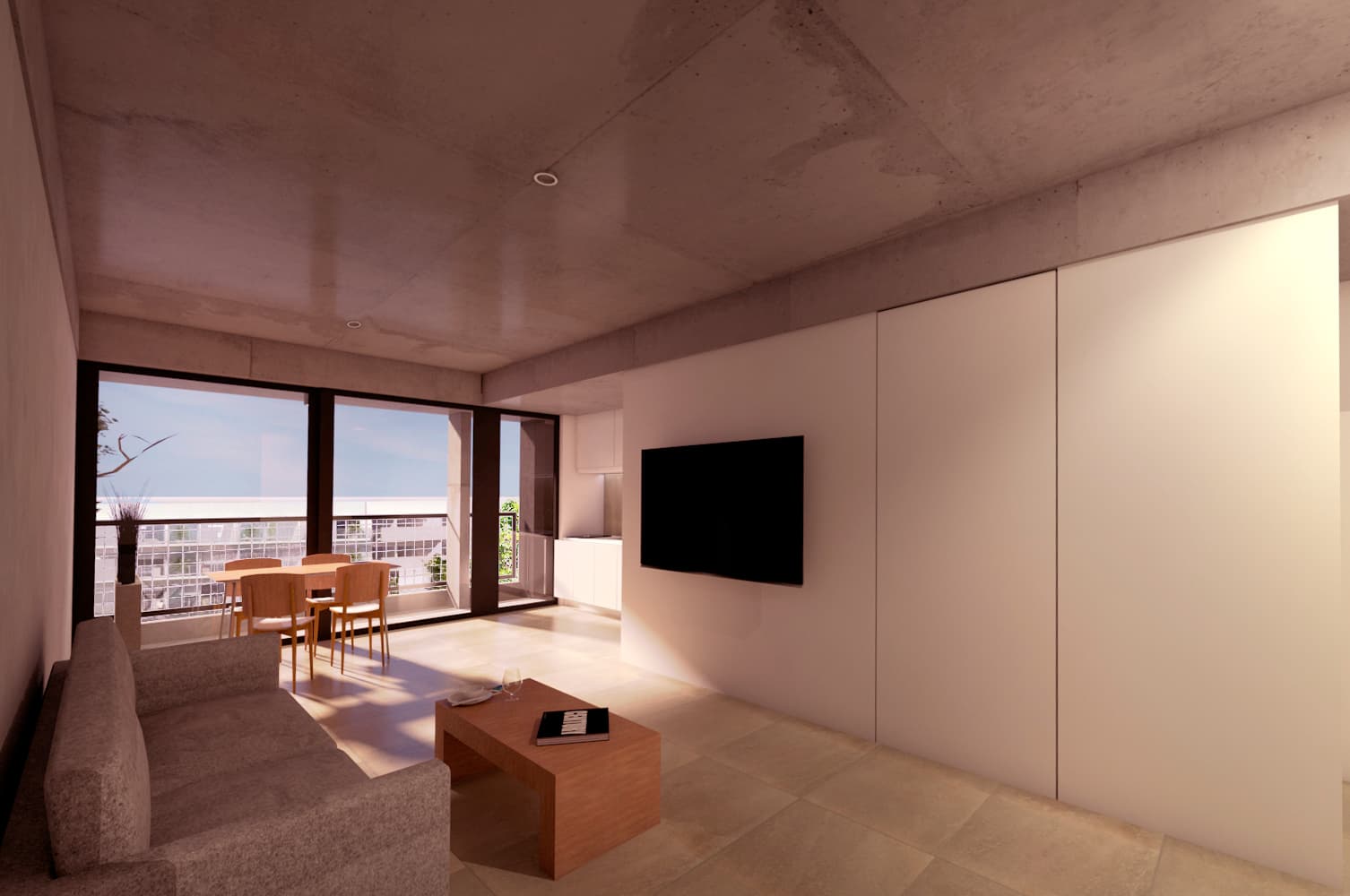 Imagen del interior de un departamento del proyecto Nahuel Huapi 4265